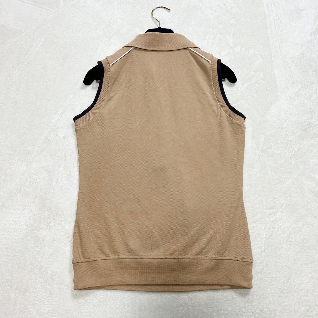 極希少・美品♡セリーヌ　トリオンフ　ノースリーブ　ポロシャツ　キャメル　Mサイズ