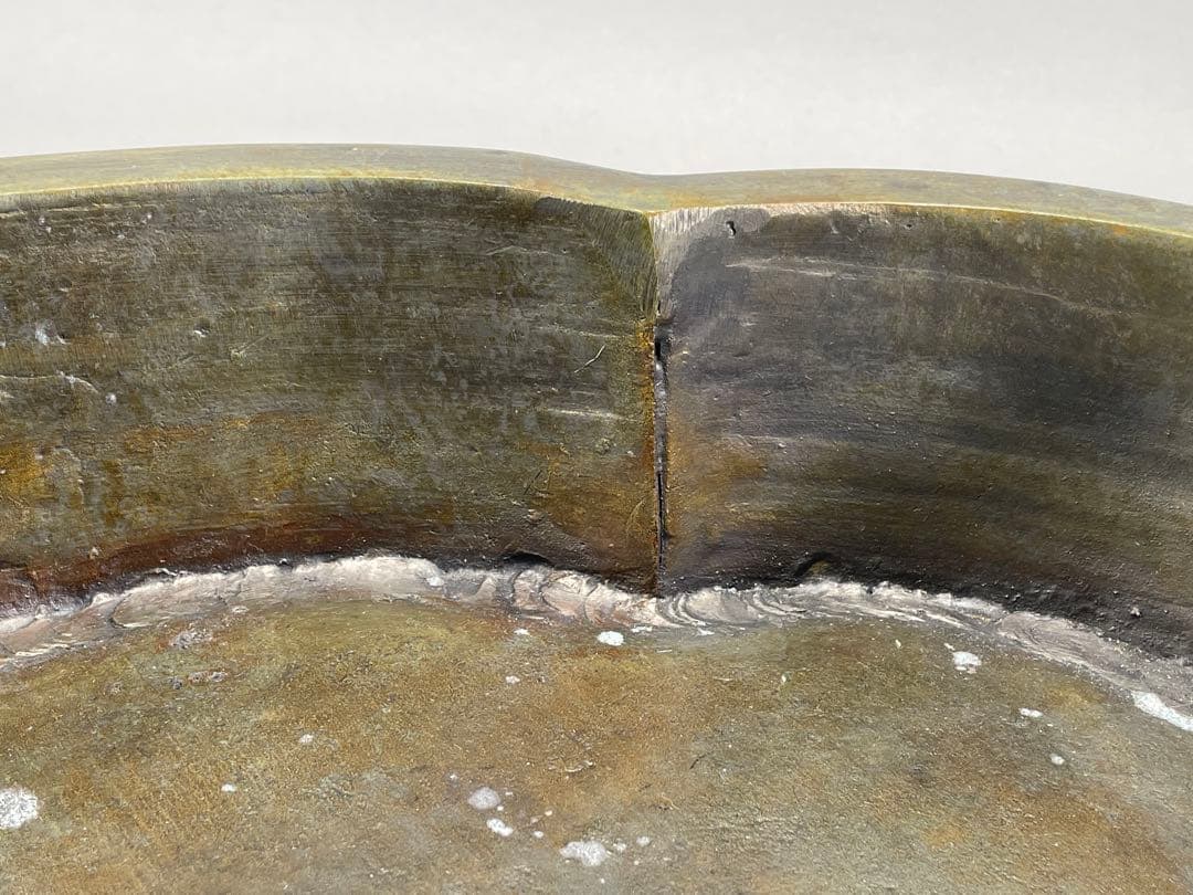 鋳銅　木瓜砂鉢　正晴造　いけばな　池坊　古流　小原流　銅花器　華道具　花瓶