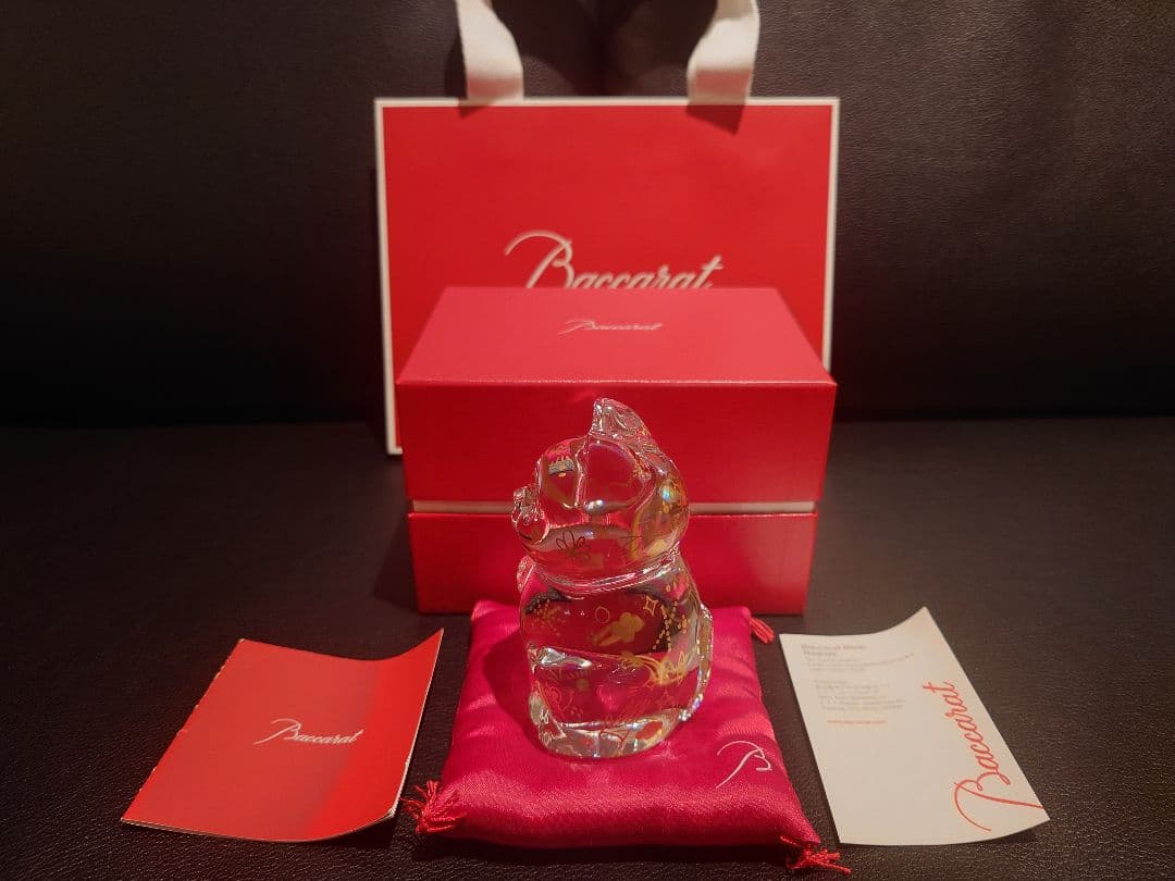 【限定3,000体】バカラ/招き猫/ファウナクリストポリス/専用赤布団付き