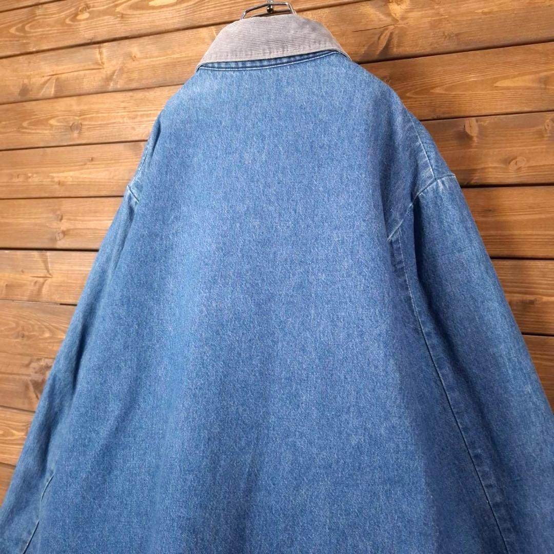 80s USA製 BIG BEN ビッグベン 企業刺繍 デニムカバーオール 48