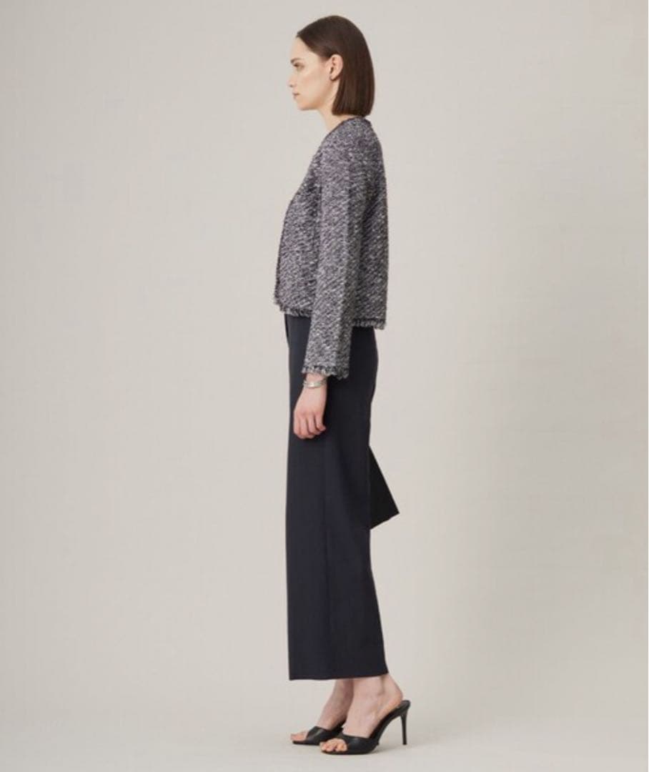 ICB デニムライクツイードニットジャケット