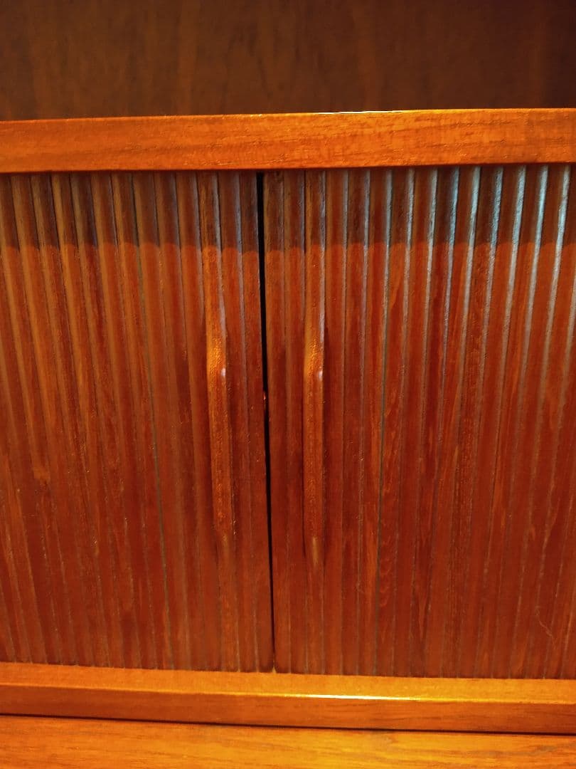 【美品】Johannes Sorth 蛇腹シェルフ チーク ヴィンテージシェルフ