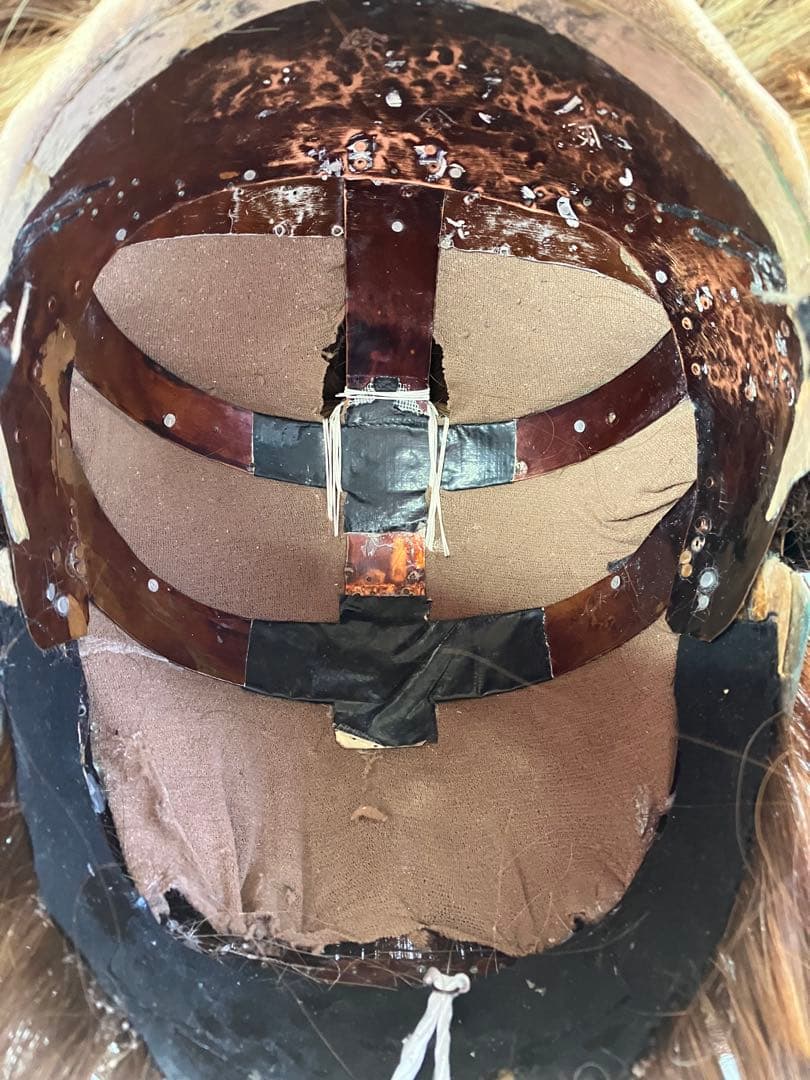 創作グラデーション、耐熱パープルプラス、大サイズ、中古大衆演劇かつら、舞踊かつら