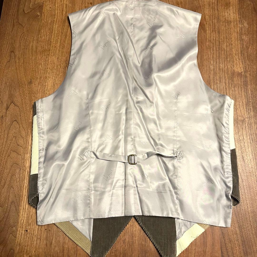 サ*ル様 【レア】Papas コーデュロイパッチワークベスト