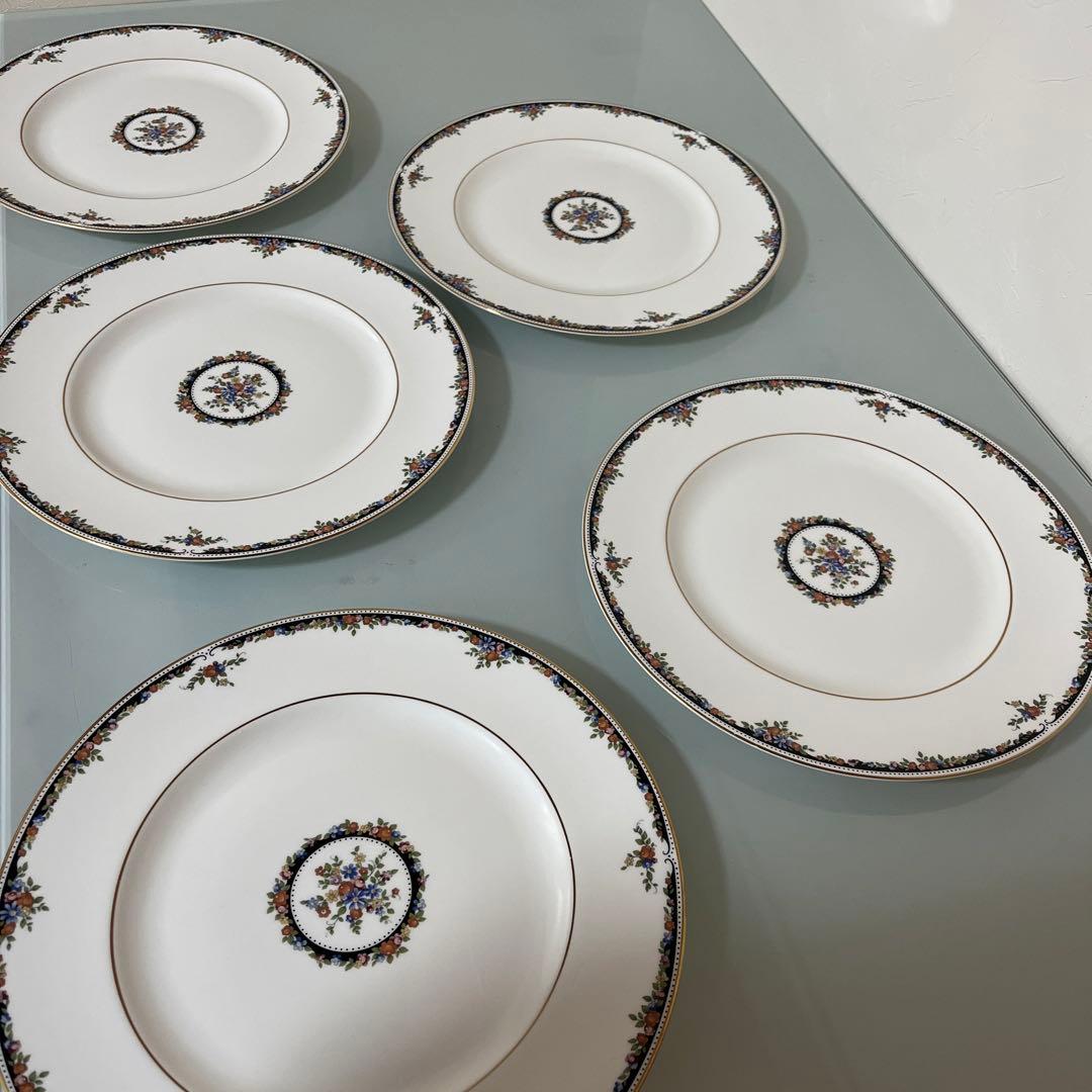 超美品正規品ウェッジウッド ディナープレート 大皿27.5cm 5枚 黒壺