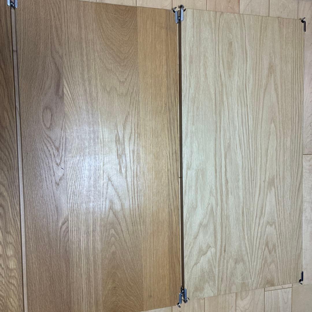 無印良品 ステンレスユニットシェルフ 追加棚3枚セット オーク材 84cm B