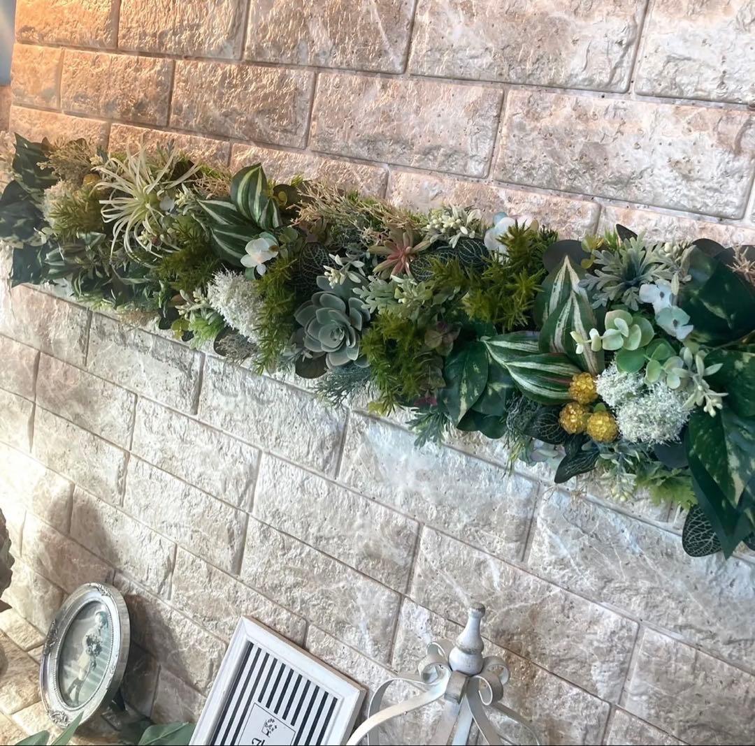 光触媒　人工観葉植物　ウォールグリーン　フェイクグリーン　壁掛け801スモークg