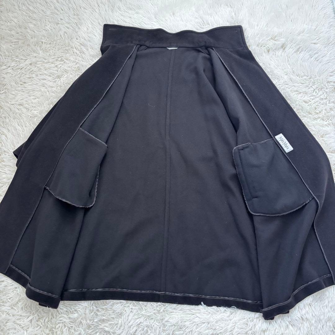 MaxMara マックスマーラ ウール×カシミヤ　ケープ風コート サイズ40 黒