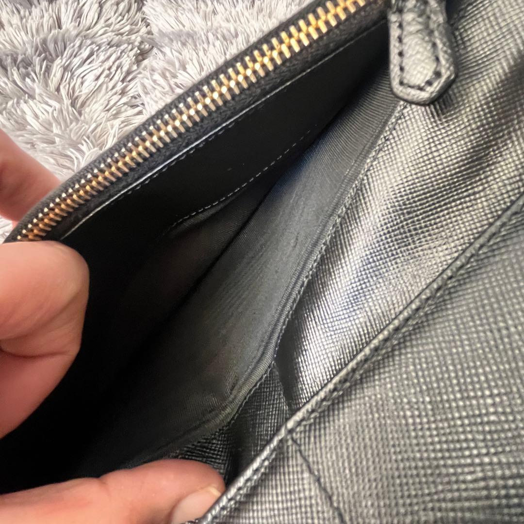 良品✨PRADA 三角ロゴ　テスート　キルティング　ナイロン　長財布　ブラック