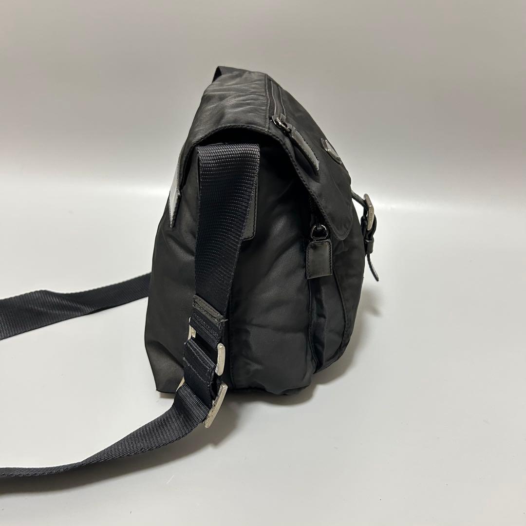 PRADA プラダ テスートナイロン クロスボディ ショルダーバッグ ブラック系