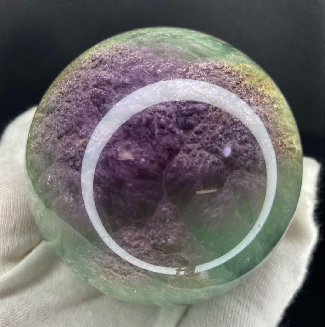 爆レア 絶品❗️レインボー☆フローライト 丸玉 パワーストーン☆天然石原石A655