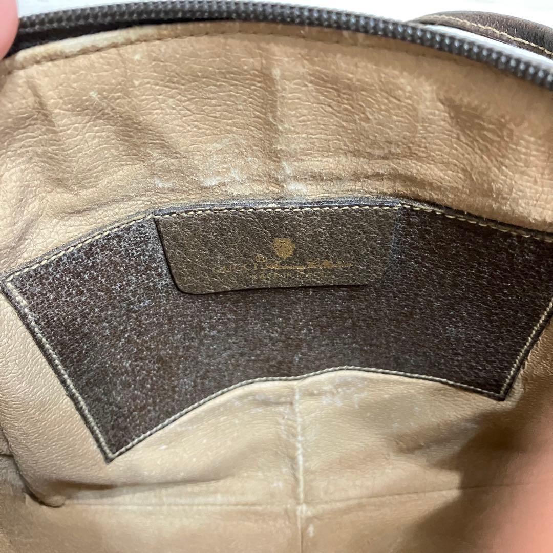 GUCCI オールドグッチ シェリーライン GG柄　レザーショルダーバッグ