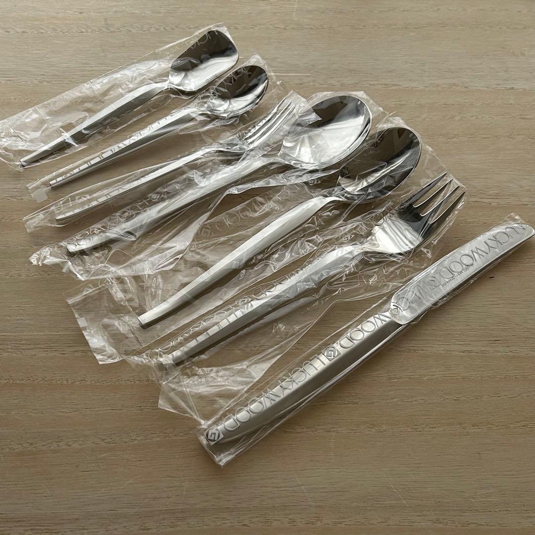 ラッキーウッド　35本　5人用　カトラリーセット デラックス　18-12