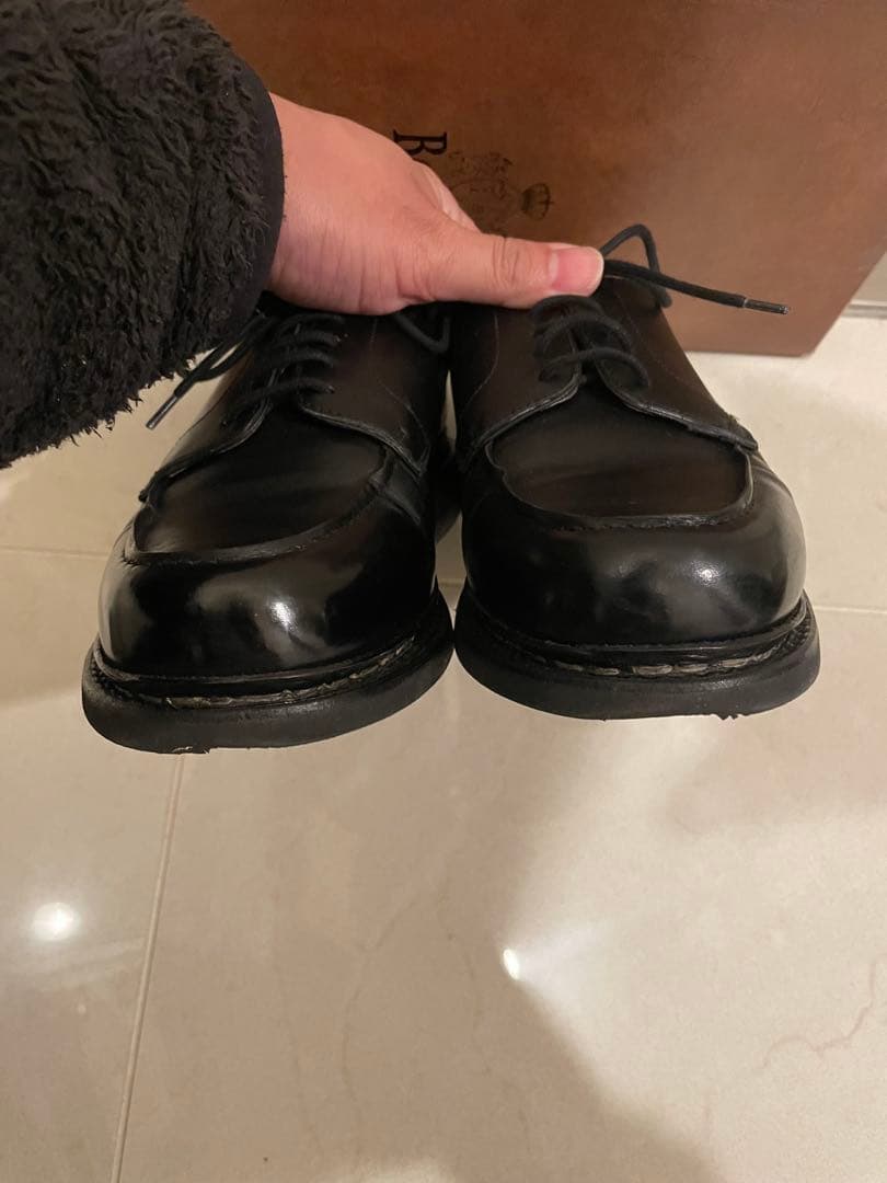 Berwick バーウィック Uチップシューズ 4477 サイズ5 24cm 黒