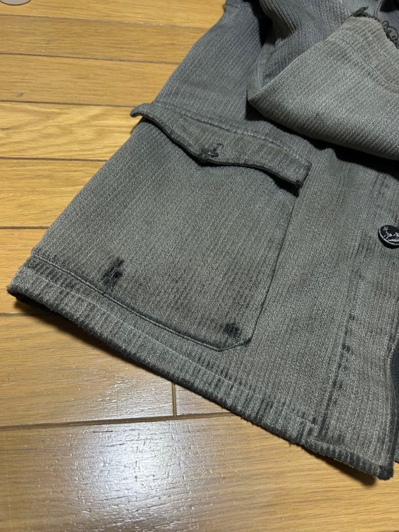 40年代 フランス コットンピケ ハンティング ジャケット