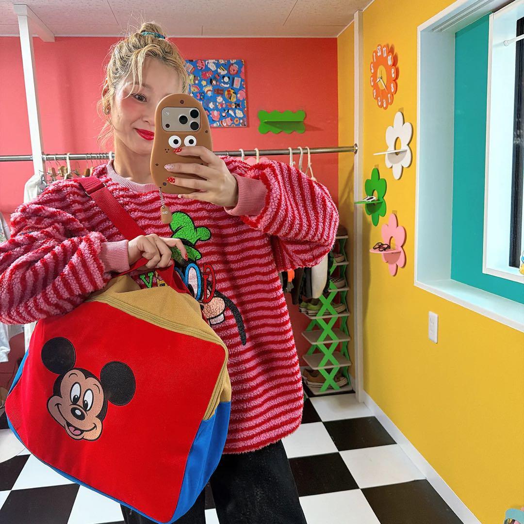 【新品未使用】ミッキーフェイス トラベルバッグ　リンクアット