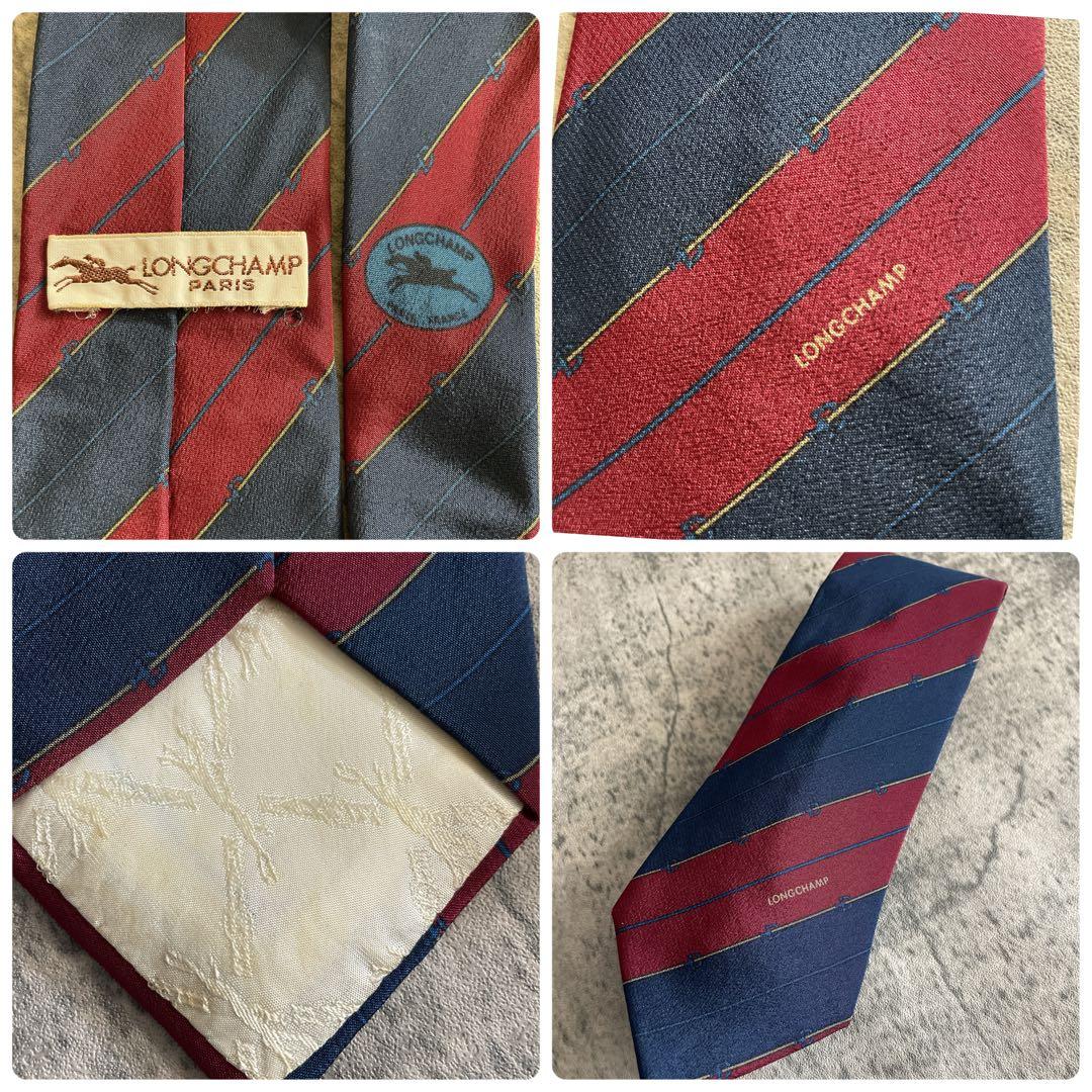 未使用 GUCCI LONG CHAMP ネクタイ 高級モヘアブレンド スーツ