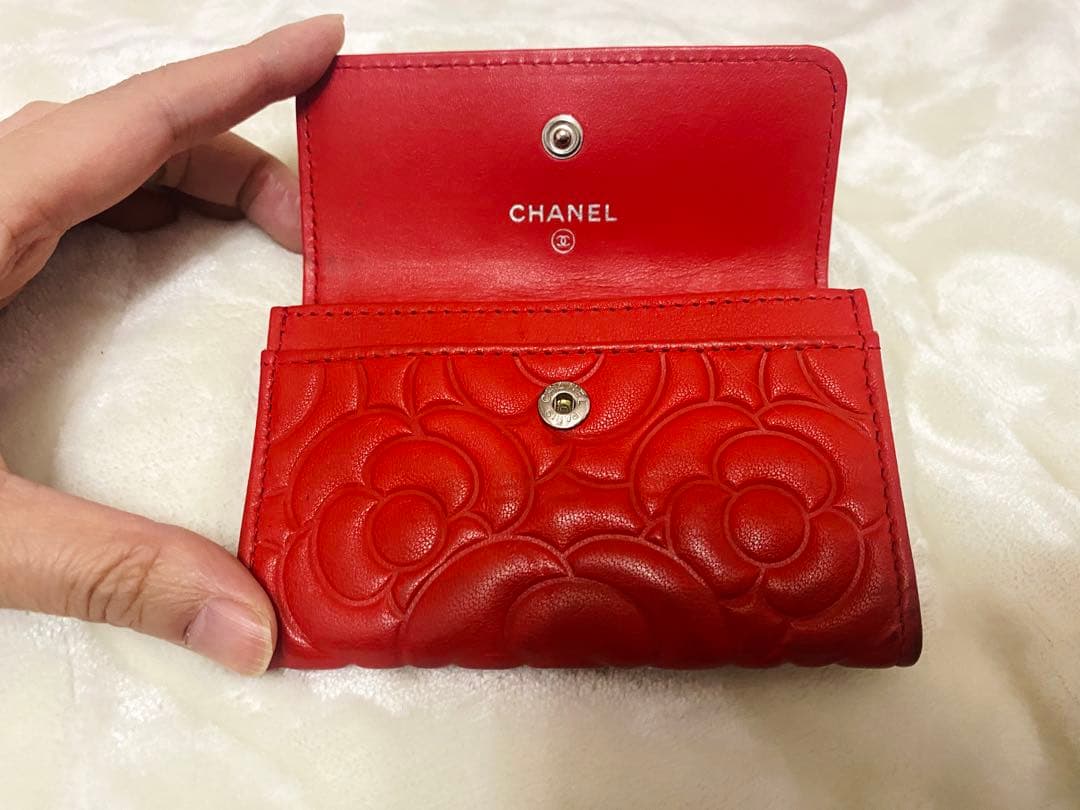 CHANEL カメリア 名刺入れ カードケース　ケース　美品