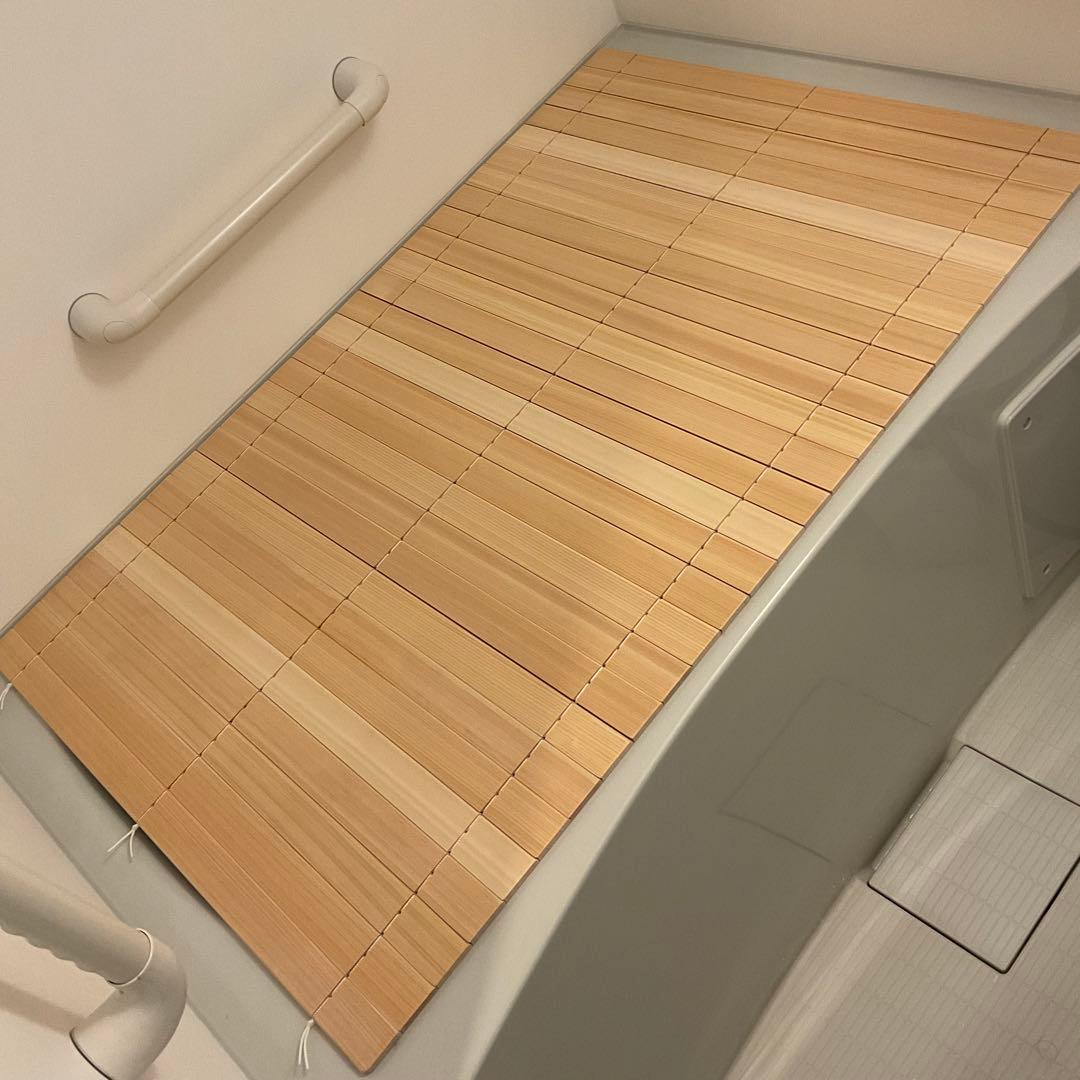 【ShinRin Yoku】森林浴 無垢ひのき 巻ける風呂ふた 未使用お値打品