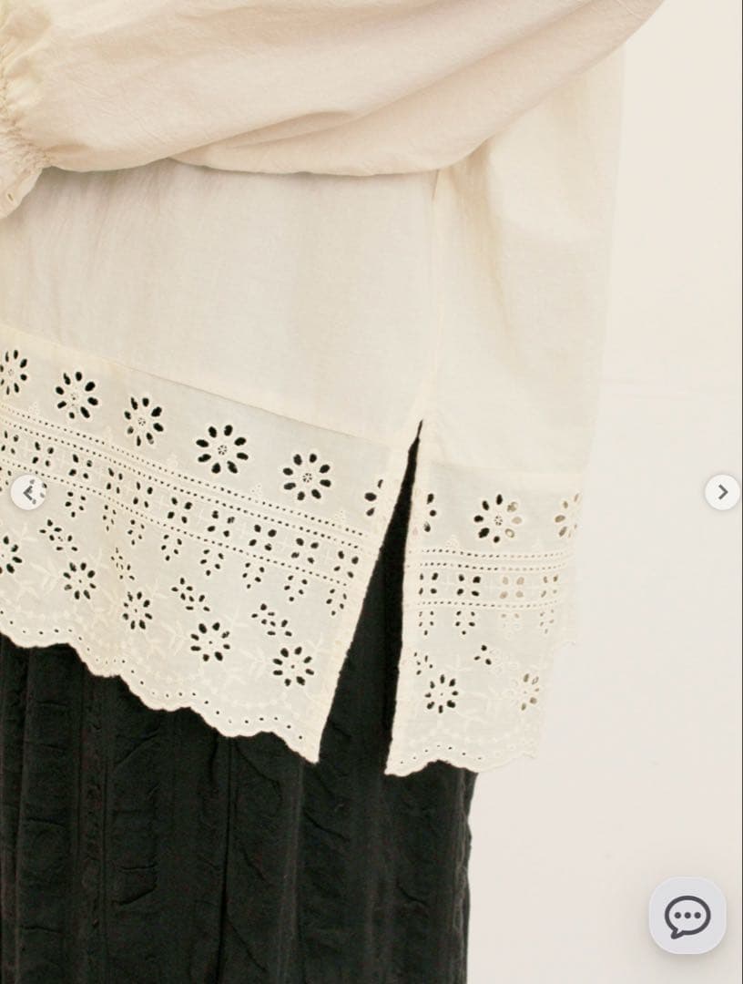 サマンサモスモス スカラップレースブラウス キナリとオフホワイト　2枚セット