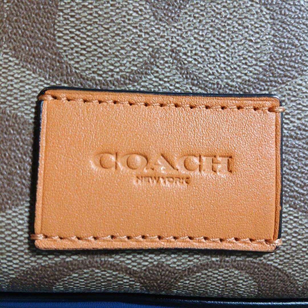 COACH ダブルジッパー バッグ　シグネチャー