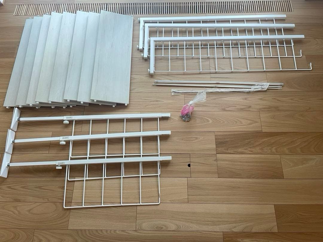 ボンボン　突っ張り壁面収納Nポルダ リビング収納2連セット　①