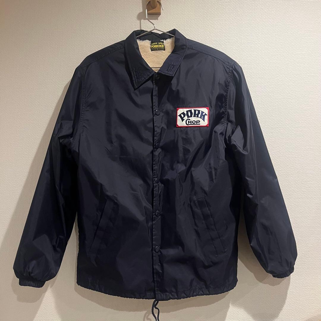 PORK CHOP ネイビー コーチジャケット　ポークチョップS