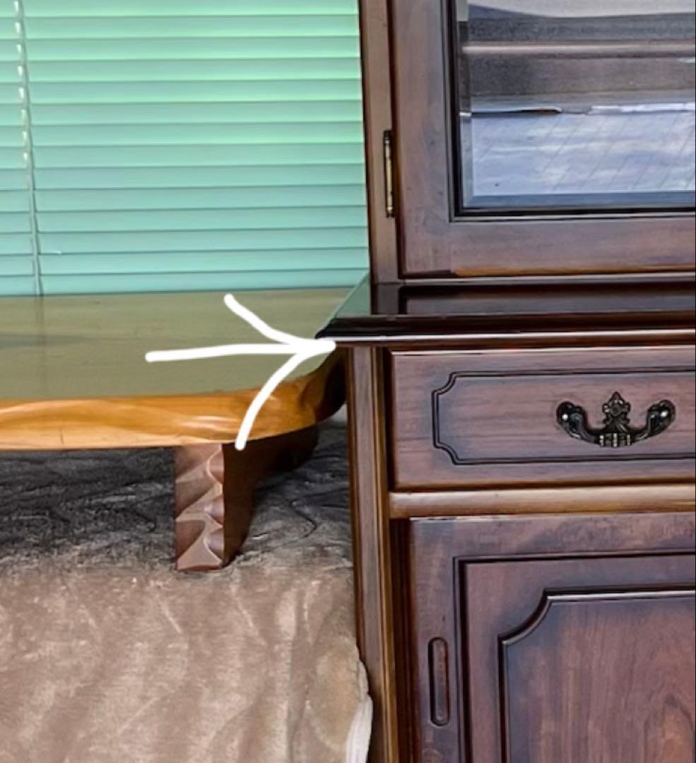 カリモク　KARIMOKU コロニアル　食器棚　水屋　オールド　レトロ　上部分