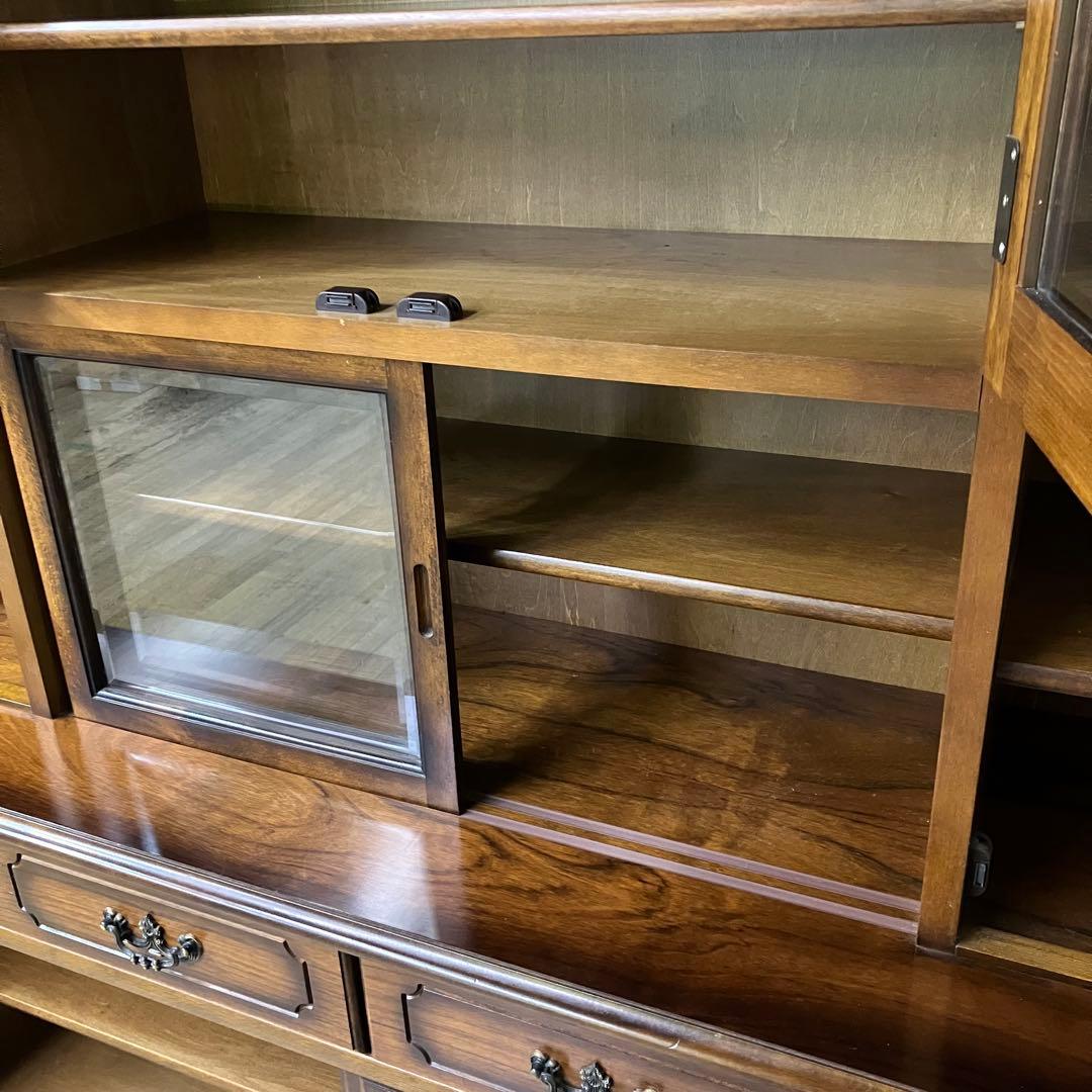 カリモク　KARIMOKU コロニアル　食器棚　水屋　オールド　レトロ　上部分