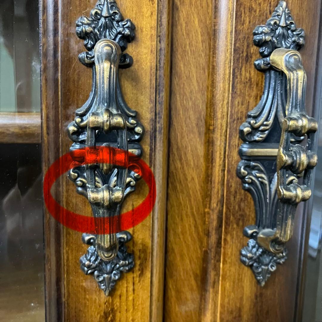 カリモク　KARIMOKU コロニアル　食器棚　水屋　オールド　レトロ　上部分