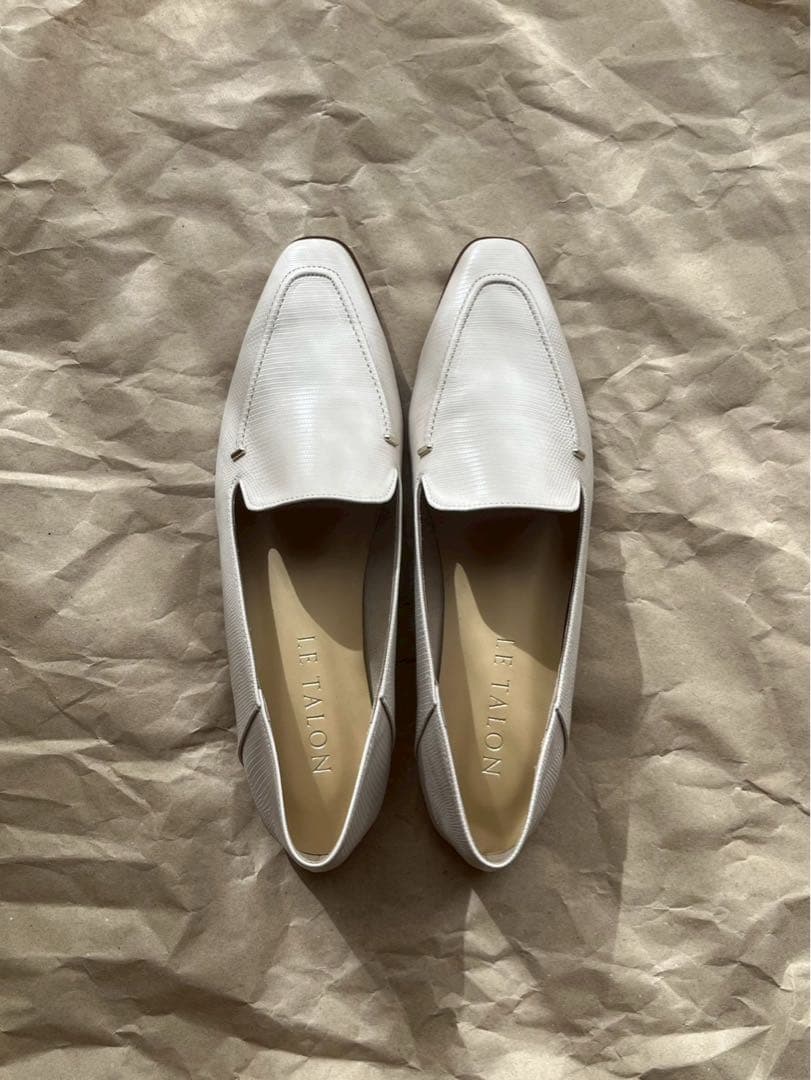 LE TALON スクエアステッチソフトローファー　インソール付き