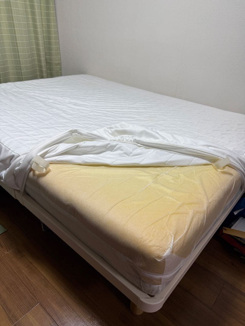 MUJI 脚付マットレス ダブル（スチールメッシュ・洗えるカバー）