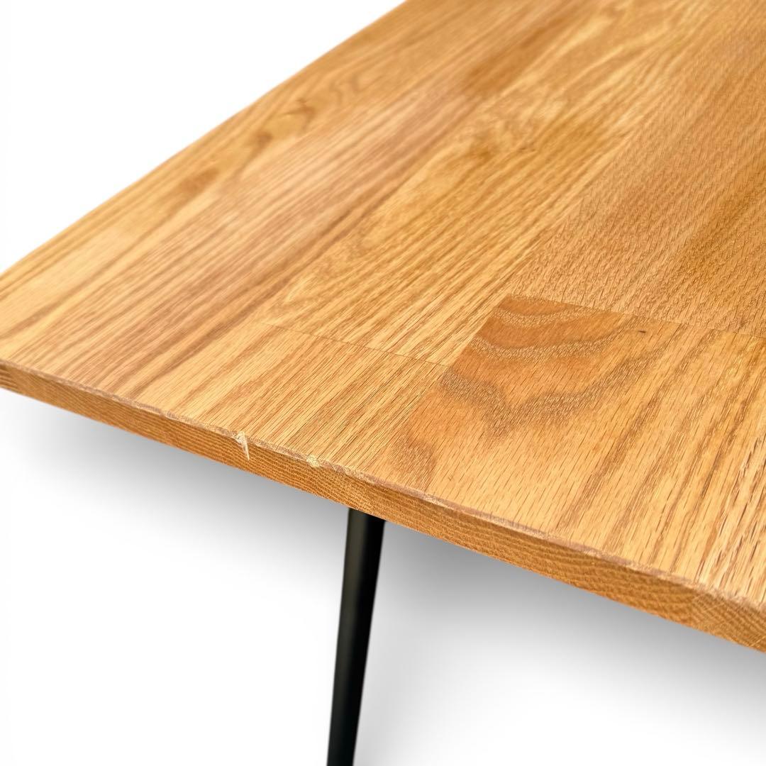 モモナチュラル　無垢　オーク　ダイニングテーブル　北欧　アイアン　W100cm