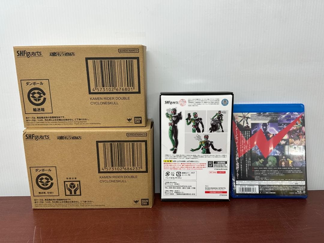 351 未開封 真骨彫 仮面ライダーW サイクロンスカル blu-ray付