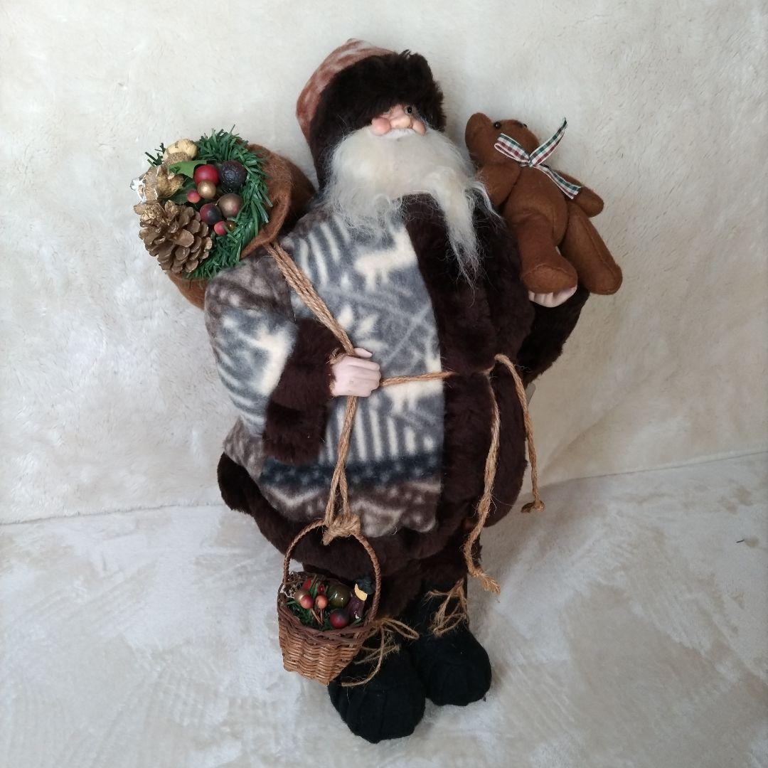 ウ\"ィンテージ　90'　優しい顔のサンタクロース　ノルディック柄マント