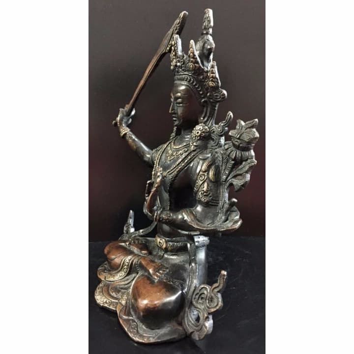 文殊菩薩（マンジュシュリー）像◆仏教　チベット-A5