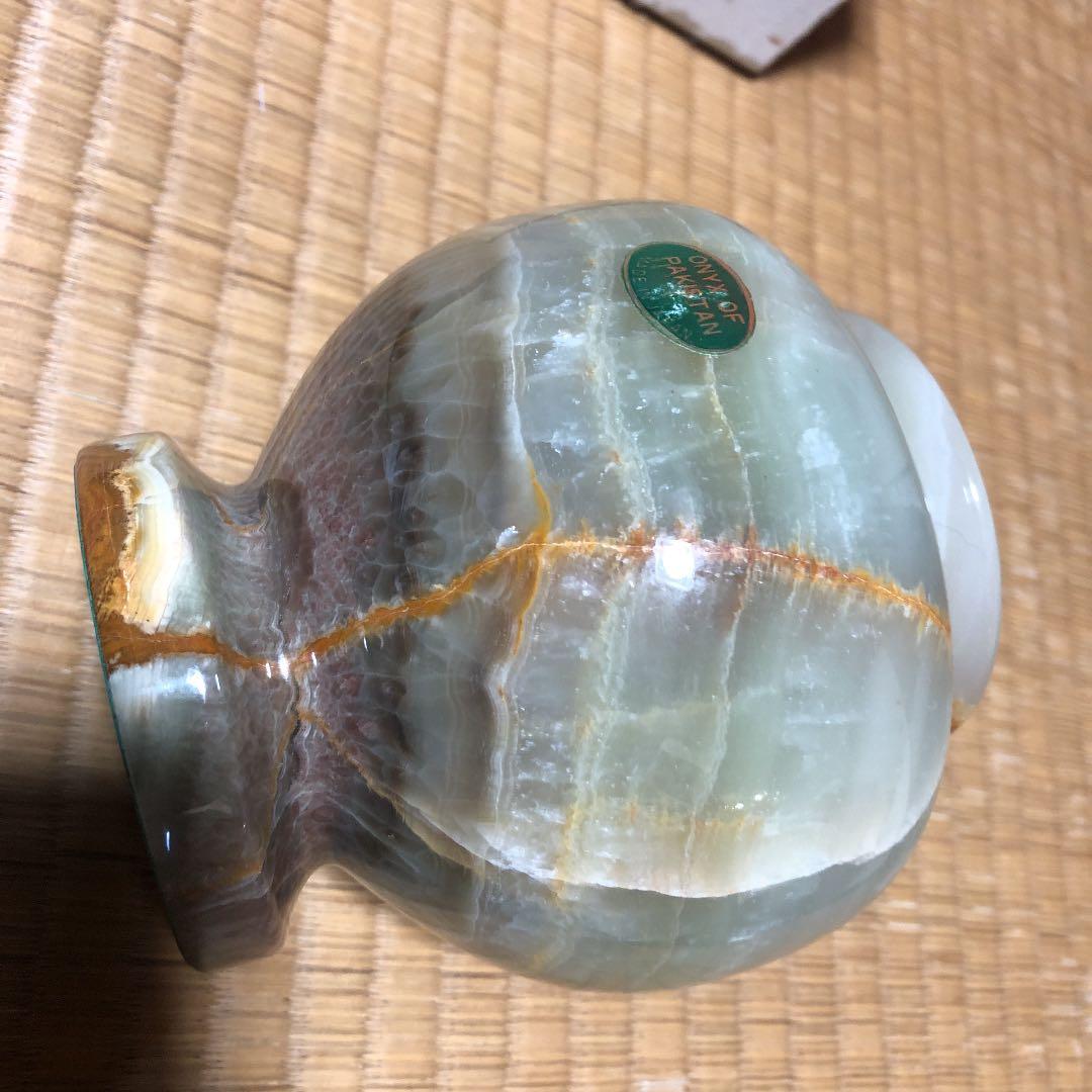 花瓶　大理石　オニキス