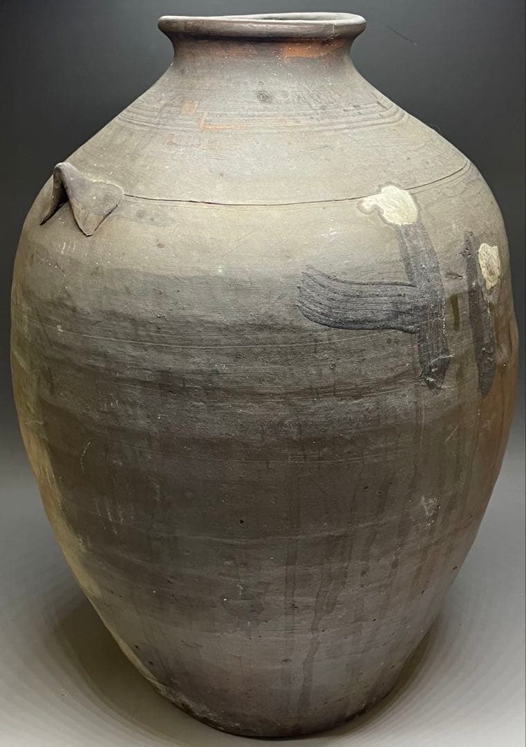 古南蛮　双耳南蛮壺　双耳壺　耳付壺　特大　43cm p3308