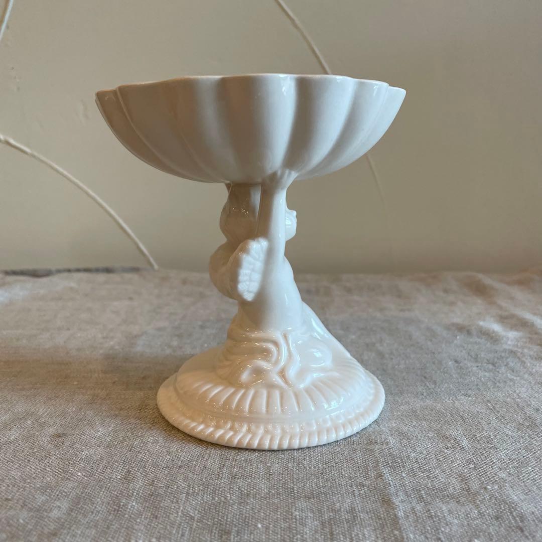 ヴィンテージ　天使の器　小物入れ　陶器　置物　ブロカント　ビンテージ