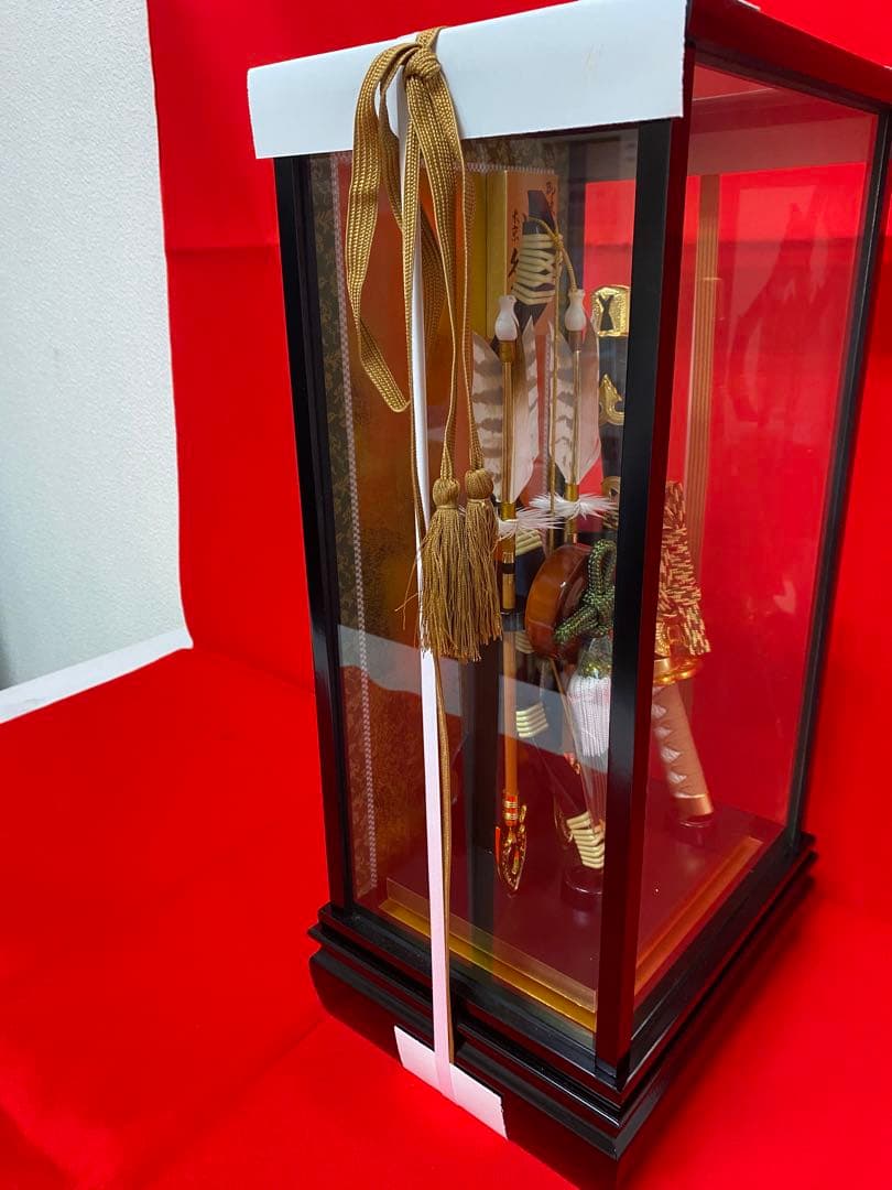 東京久月　破魔弓　豊１３号　ガラスケース・間口約２４×奥行約１９×高さ約４７㎝