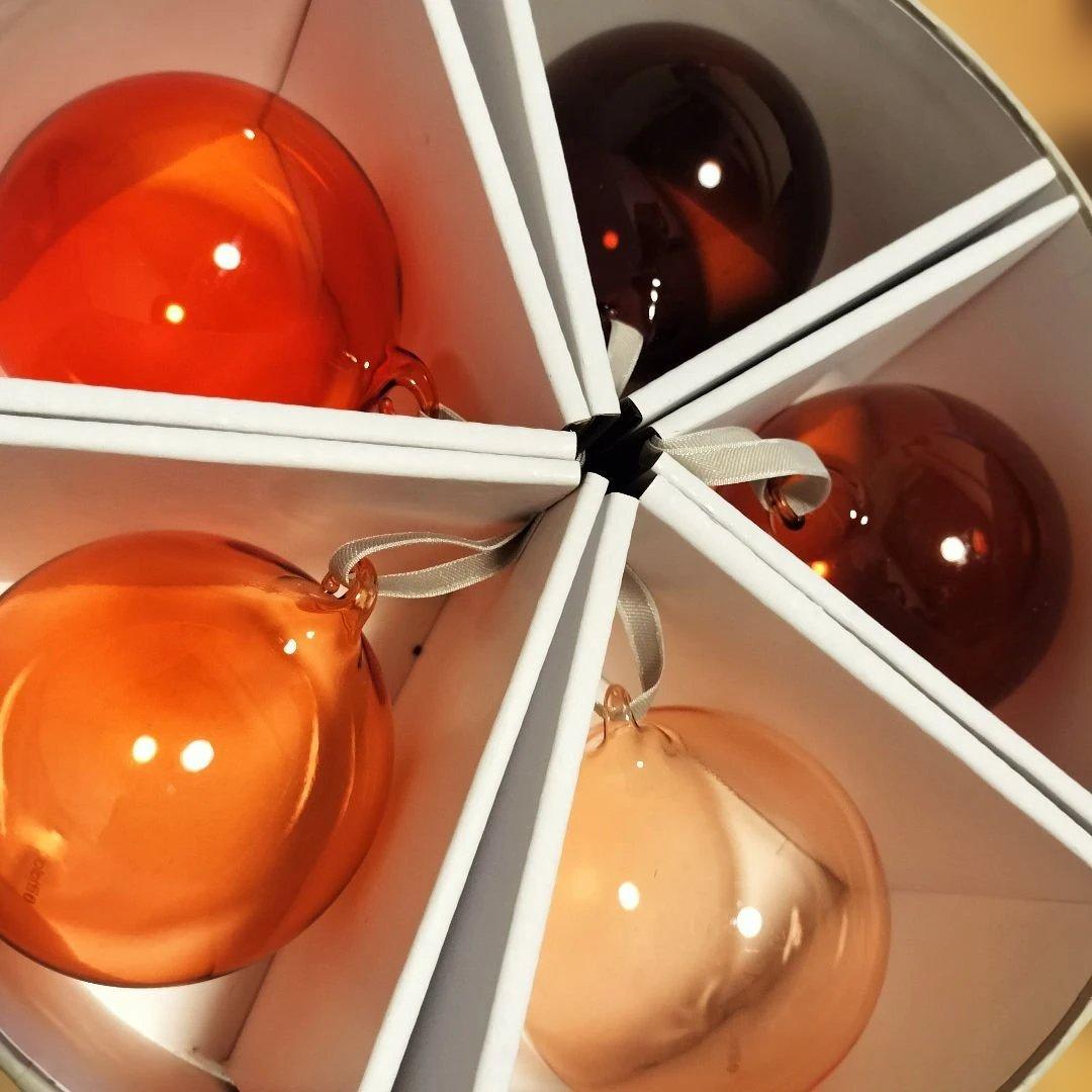 イッタラ　オーナメントボール　赤　クリスマス　8cm　スコープ　2個セット