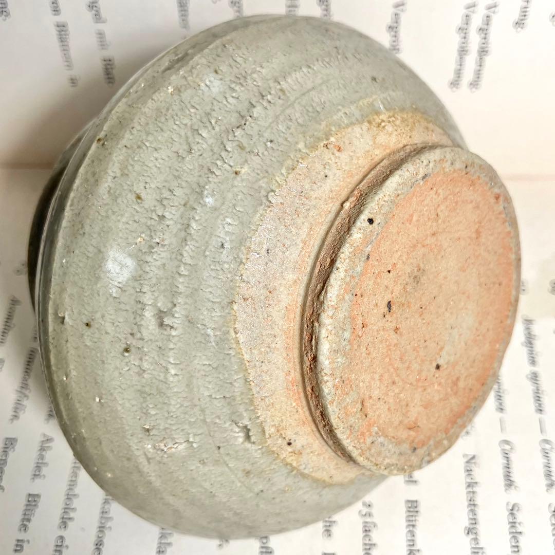 李朝 白磁 塩笥 壺 骨董 民藝 ベージュグレーII