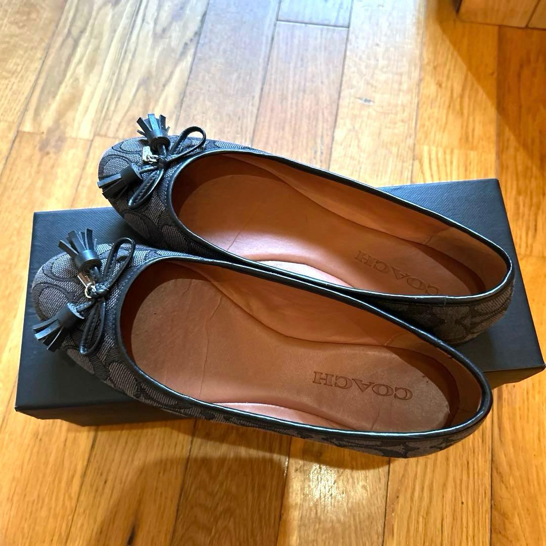 ゆりちんです。COACH フラットシューズ ブラック