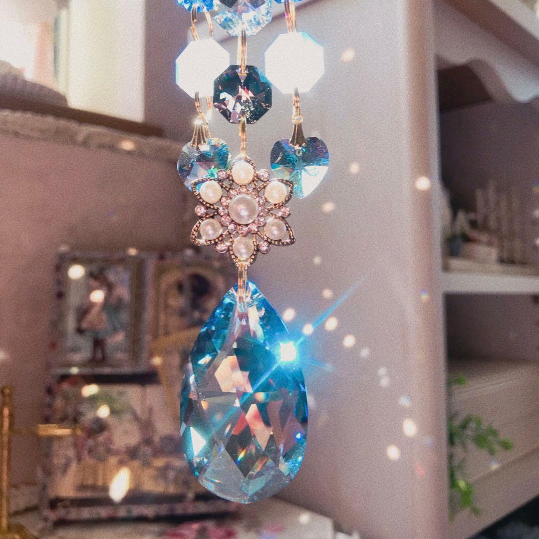 ブルーシェード50ミリ*✩‧₊˚ペアシェプ♡サンキャッチャー