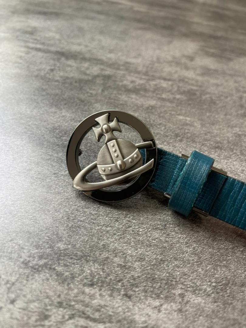 Vivienne Westwood オーブ　バックル　青　ベルト