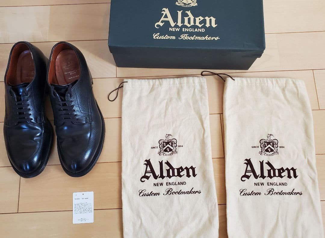 【別注】BEAMS×ALDENスコッチ & コードバン Vチップ7.5 黒