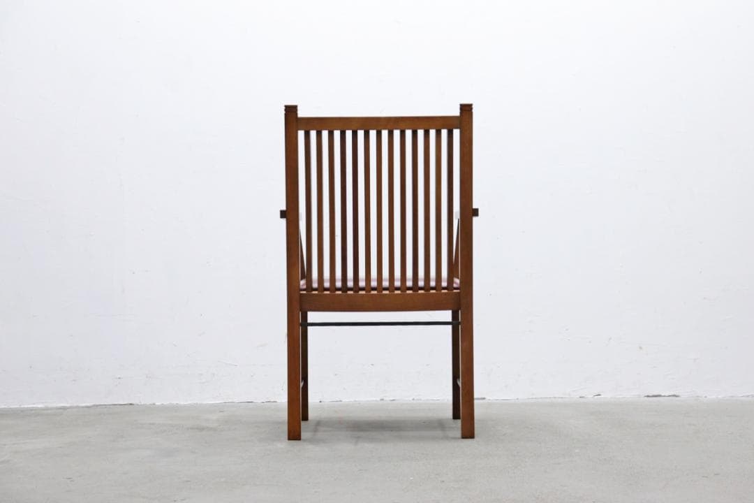 AREA エリア A-1-A 本革 ウォールナット アーム ダイニングチェア 2