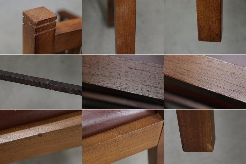 AREA エリア A-1-A 本革 ウォールナット アーム ダイニングチェア 2