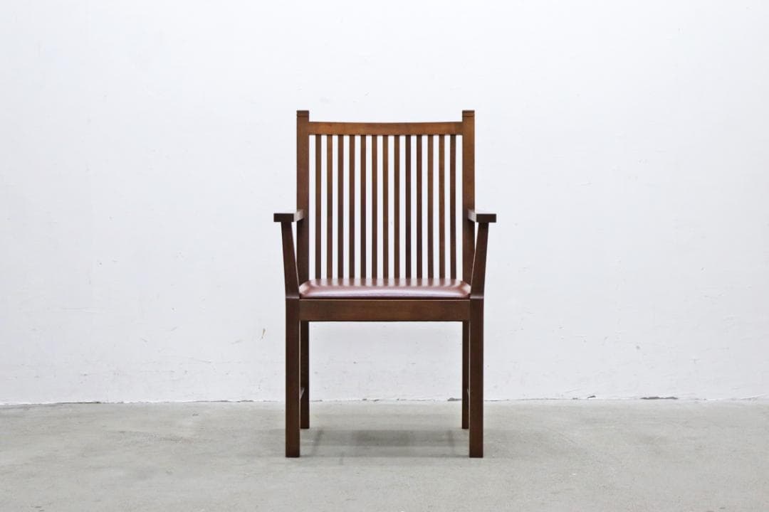 AREA エリア A-1-A 本革 ウォールナット アーム ダイニングチェア 2