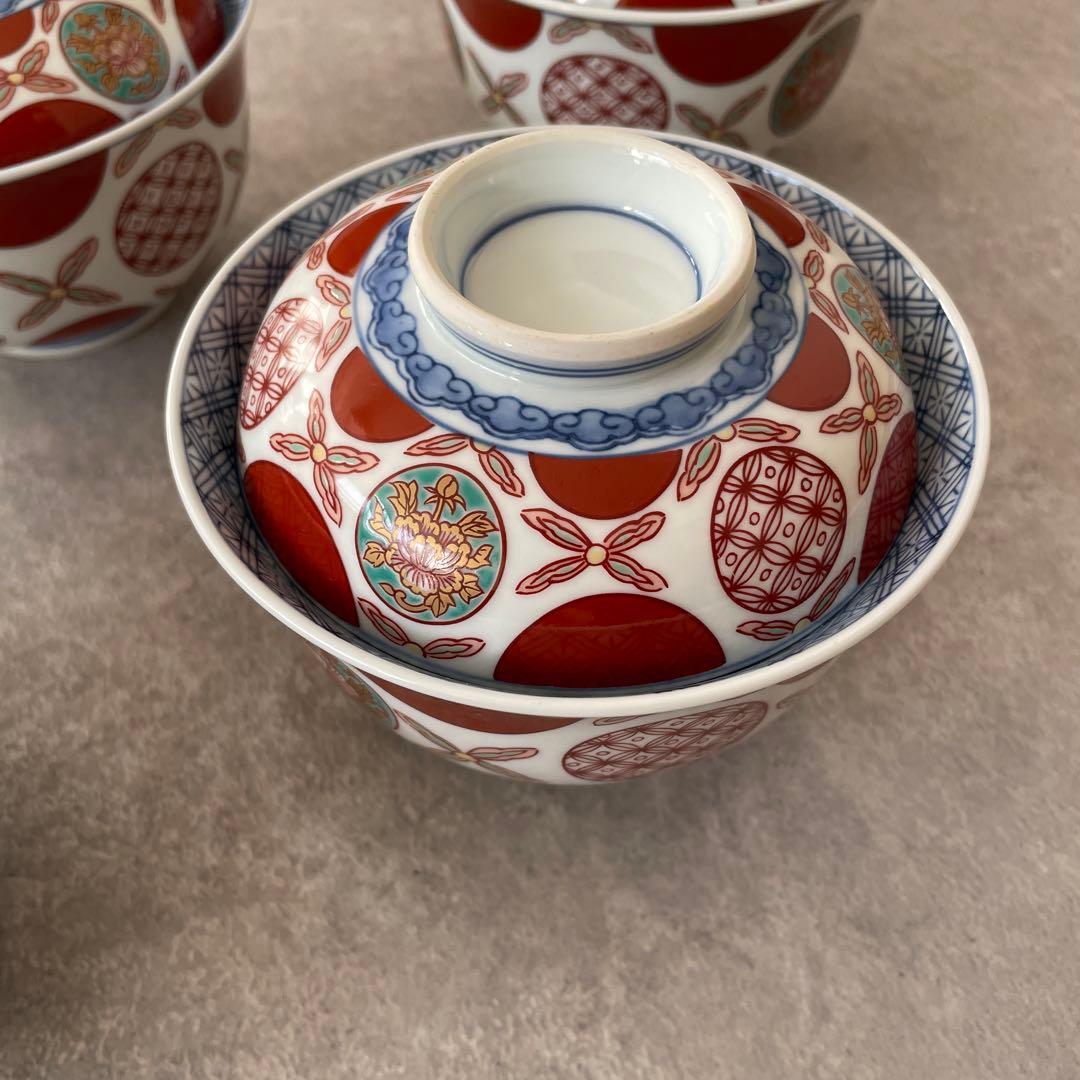 【希少】最高級 有田焼 其泉 丼 小どん 金彩 赤絵 丸紋 古伊万里 蓋付